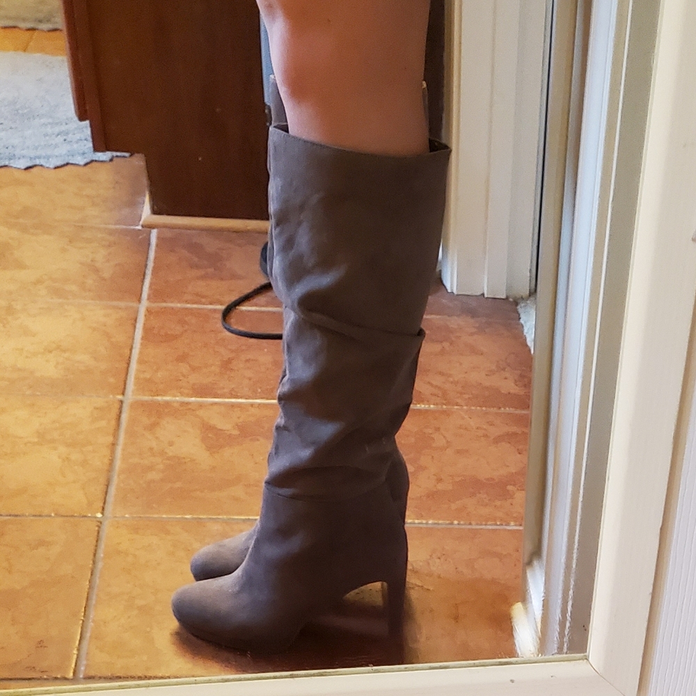 New boots with heels suede
